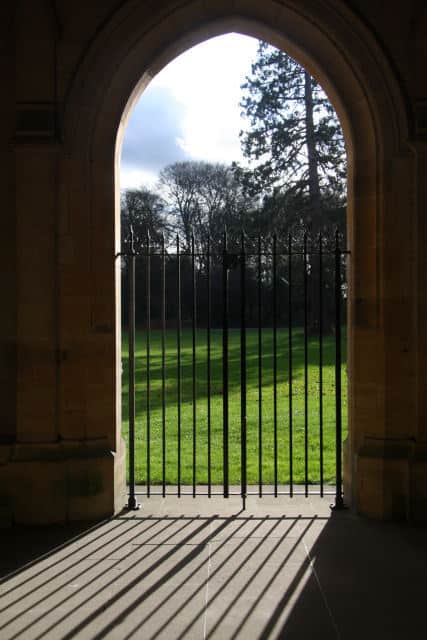Gate leading to grounds of Elveden Hall, located on the Elveden Estate