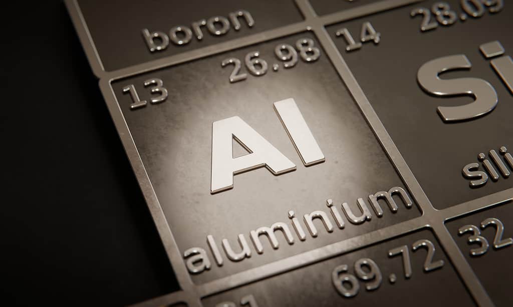 Aluminum is the 13th element on the periodic table with a molar mass of 26.98 grams per mole.