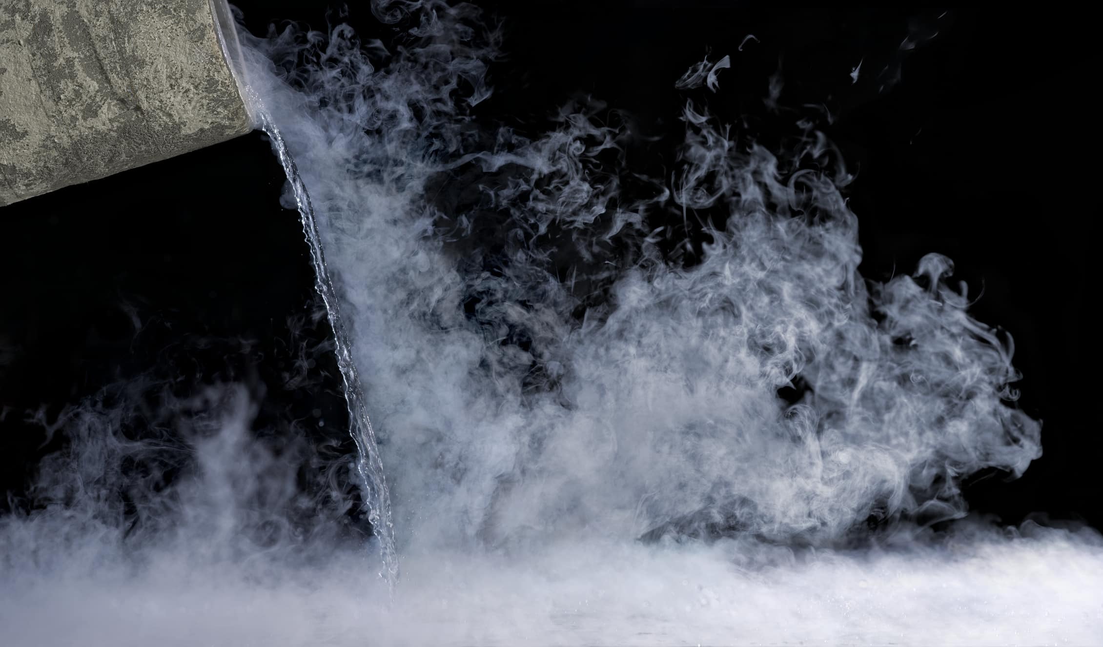 Liquid nitrogen turns to vapor very quickly at room temperature.