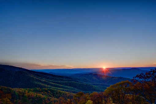 Sunset near Romney West Virginia