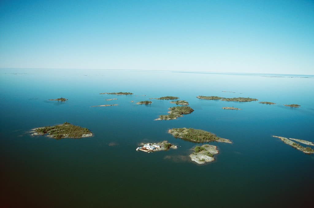 Islands in the Great Slave Lake, Canada