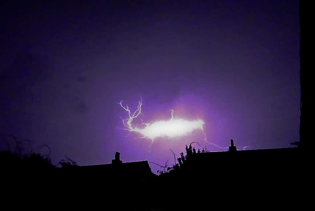 A Incredible Natural Phenomena of Ball Lightning. Shot in Maastricht the Netherlands on 28 June 2011