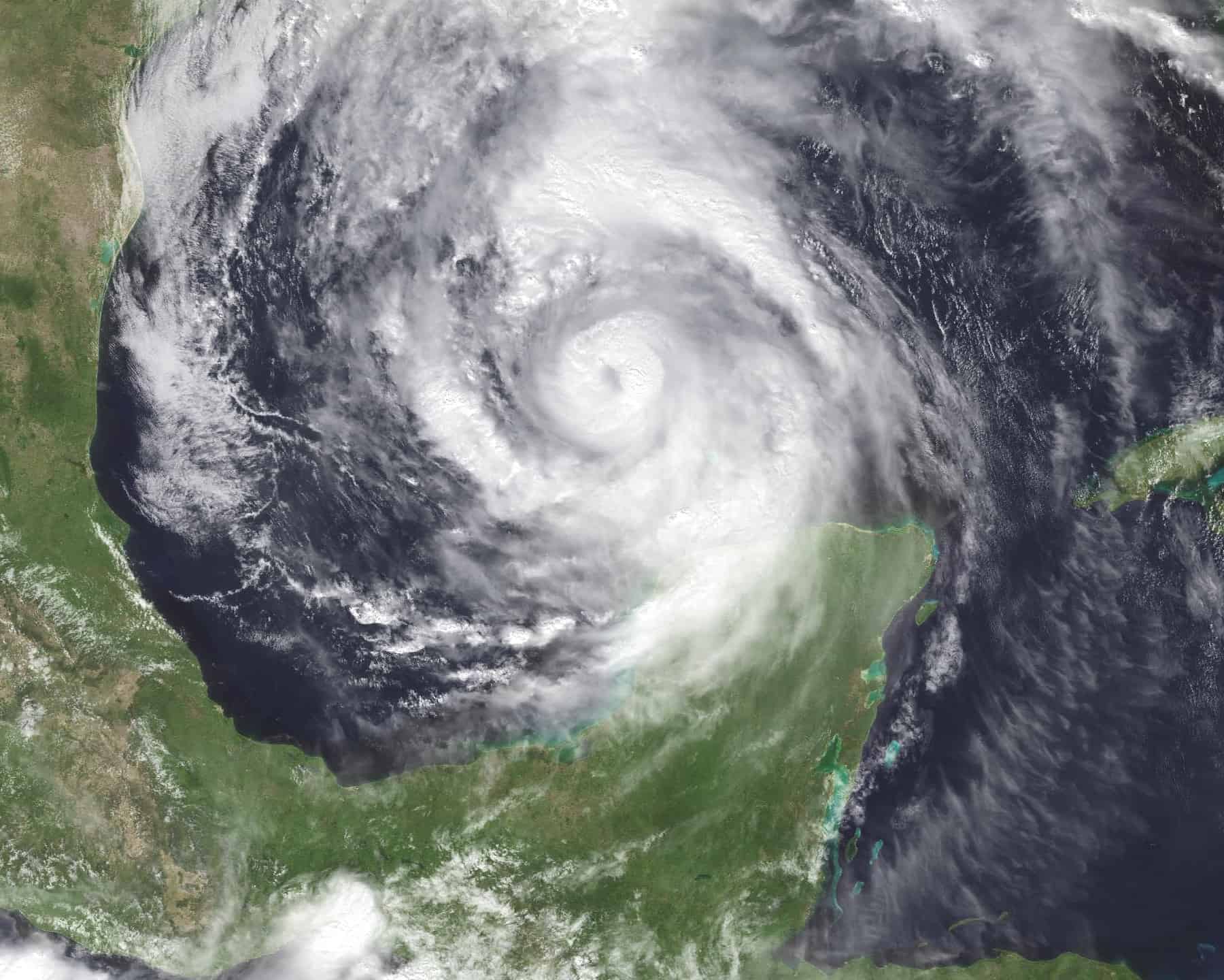 Hurricane Opal rapidly intensifying in the Gulf of Mexico on October 3, 1995