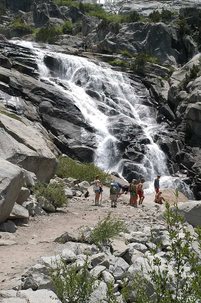 REACHED BY THE TOKOPAH FALLS TRAIL – 1.7 MILES ALONG THE KAWEAH RIVER TO THE FALLS WHICH IS 1200 FEET HIGH