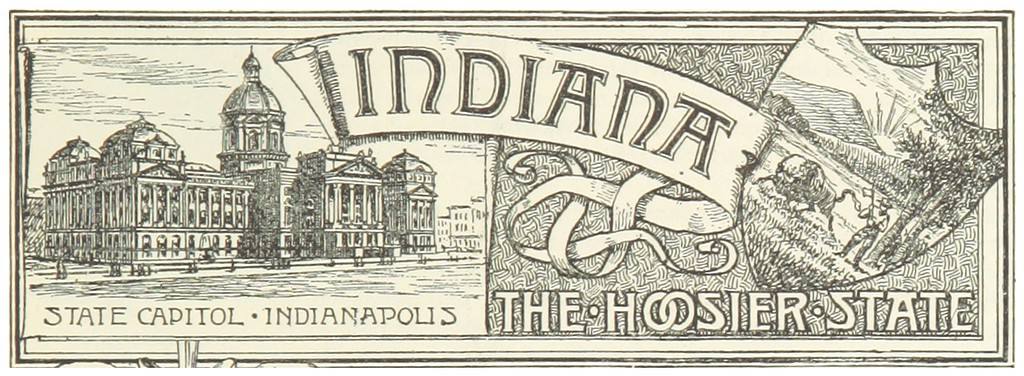 Indiana, the Hoosier State. Image extracted from page 235 of King's Hand-book of the United States planned and edited by M. King. Text by M. F. Sweetser, by SWEETSER, Moses Forster. Original held and digitized by the British Library