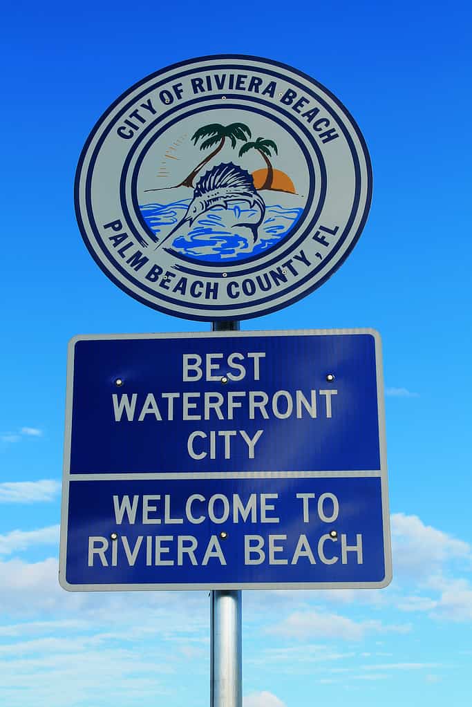 Welcome to Riviera Beach Florida Sign