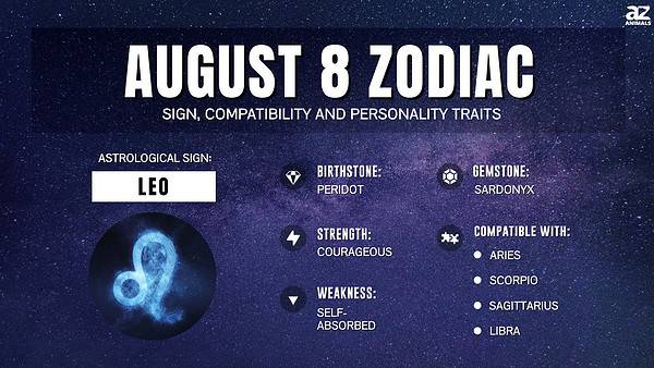 August 8 Zodiac: Sign Personality Traits, Compatibility and More - A-Z ...