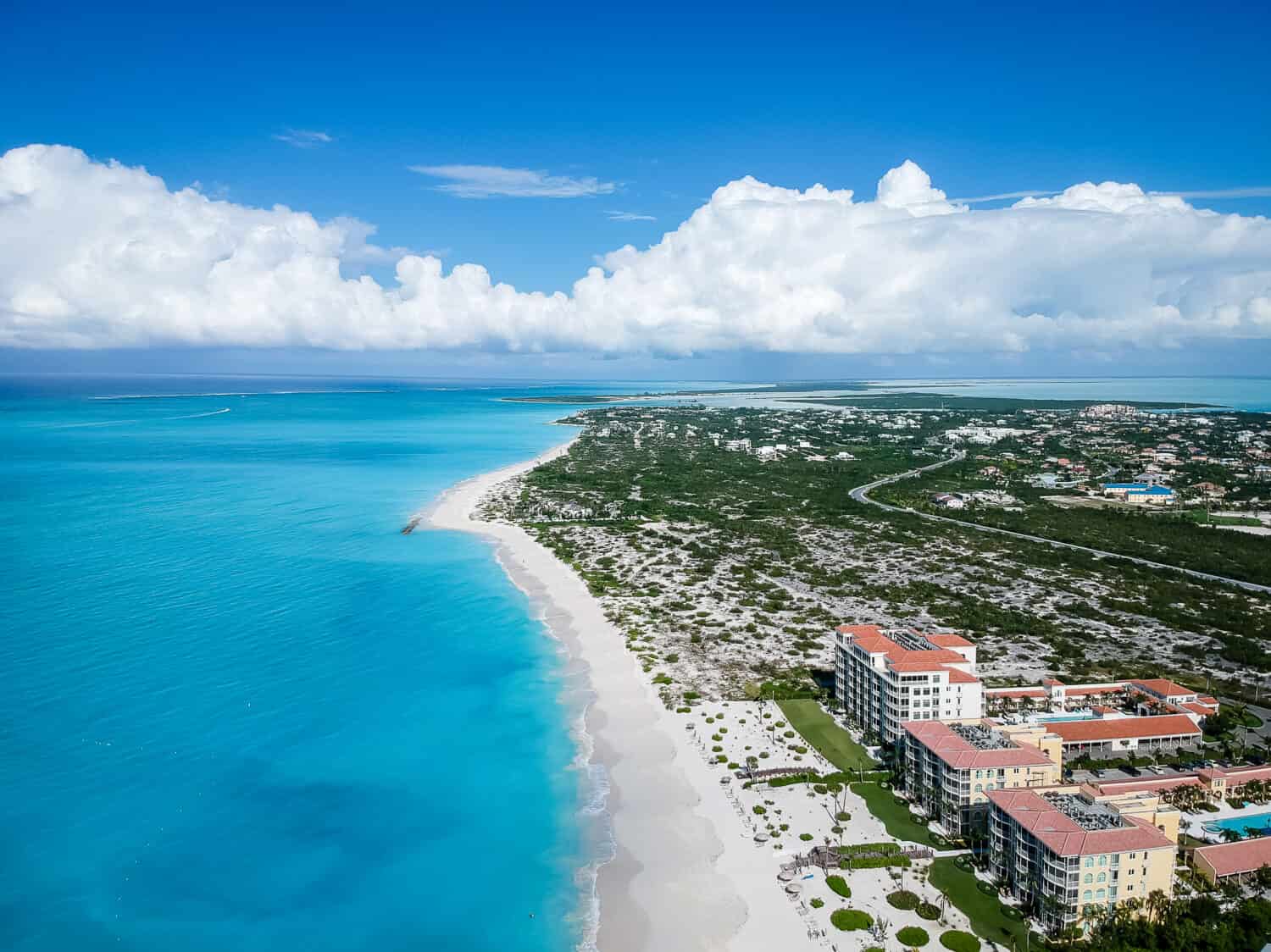 Drone photo Grace Bay, Providenciales, Turks and Caicos