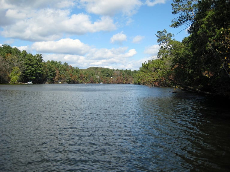 View of Mirror Lake in Wisconsin