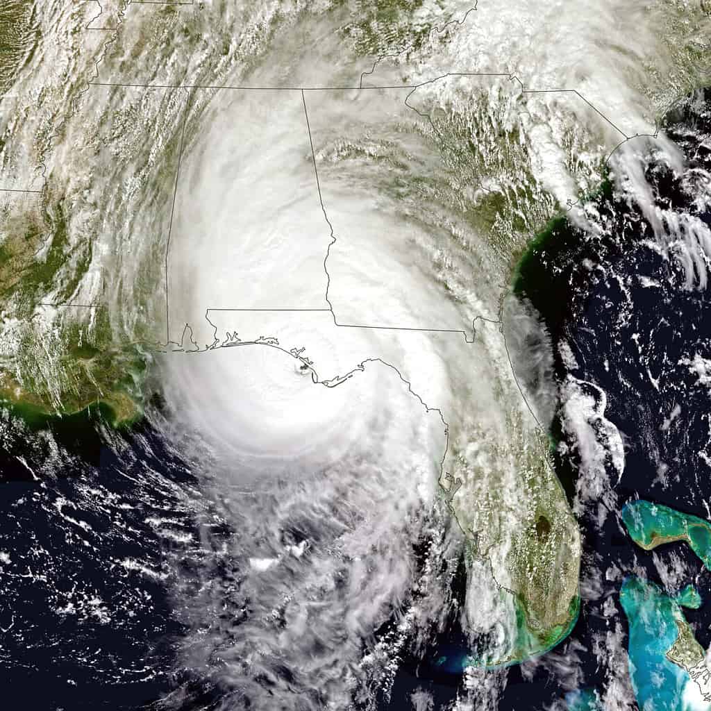 Hurricane Michael made landfall near Mexico Beach, Florida. Elements of this image are furnished by NASA