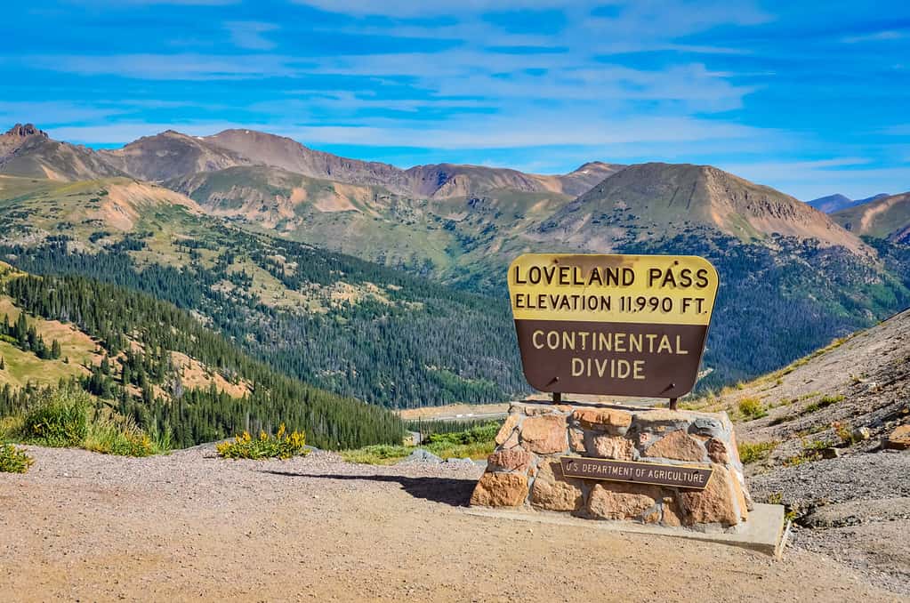 Loveland Pass is a high mountain pass in the western United States, at an elevation of 11,990 feet (3,655 m) above sea level in the Rocky Mountains of north-central Colorado.