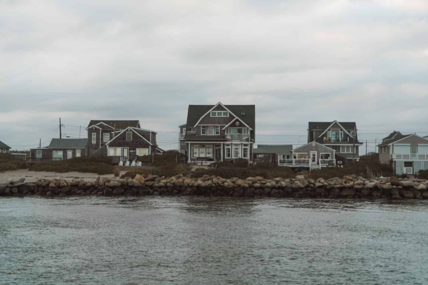 Rhode Island Houses along the coast