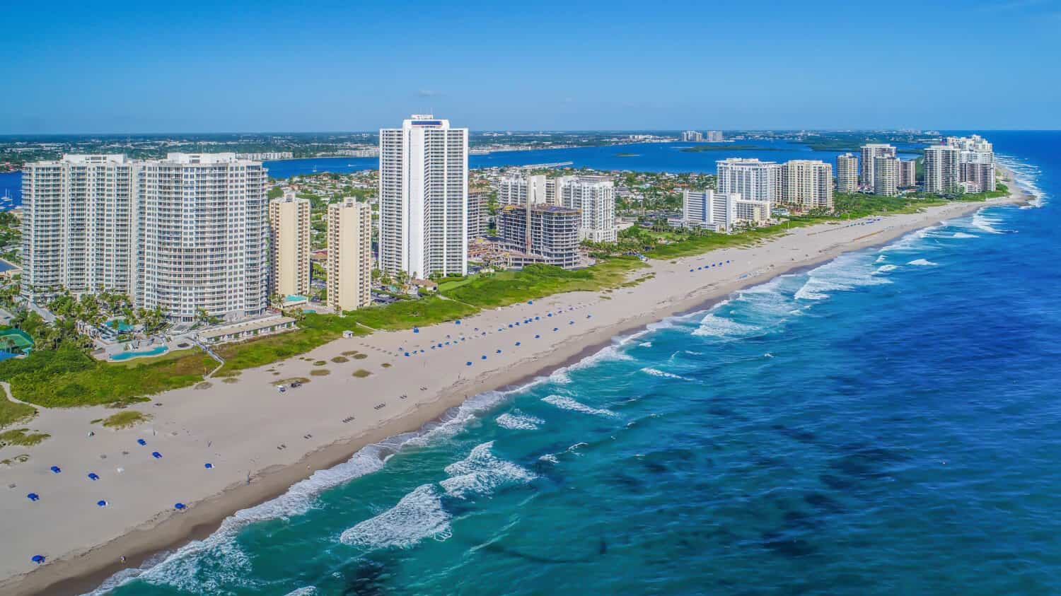 Coastline of Singer Island, Florida, USA; Riviera Beach, Florida, USA.