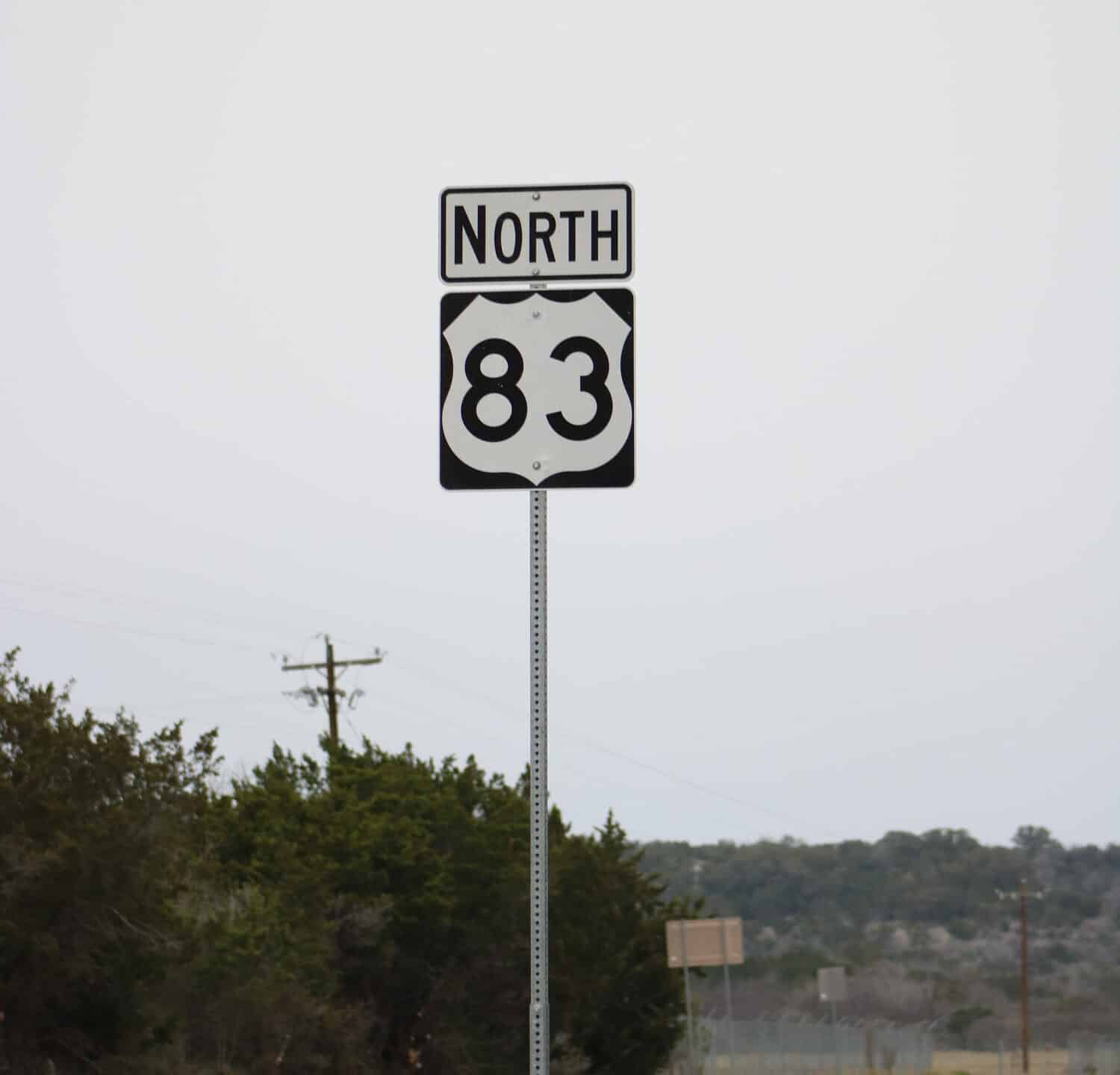 Road Sign: US Hwy 83 North, Junction, TX (February 19, 2019)