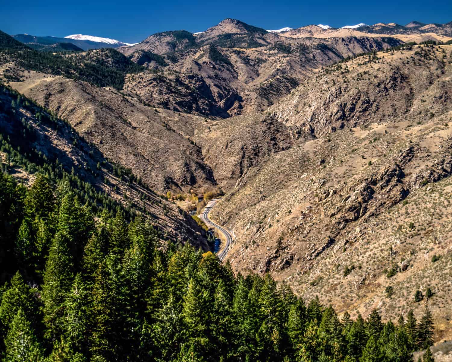 U.S. Route 6 Going Through Clear Creek Canyon in Jefferson County, Colorado