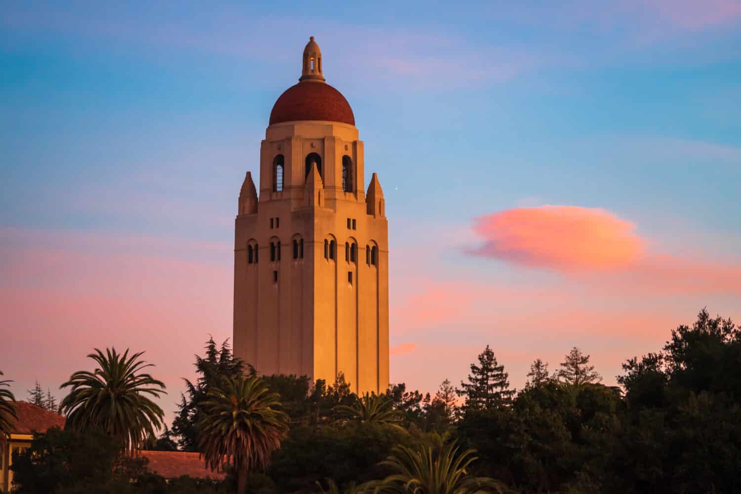 Stanford University Hoover Tower at Sunset