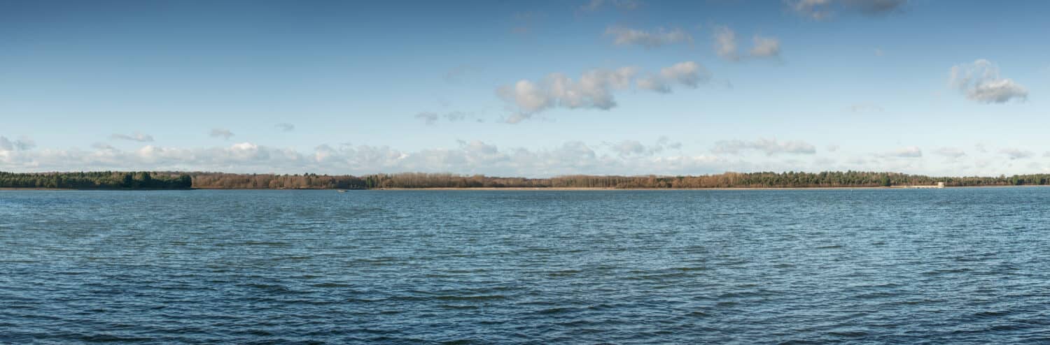 landscape image showing east hanningfield reservoir in essex england
