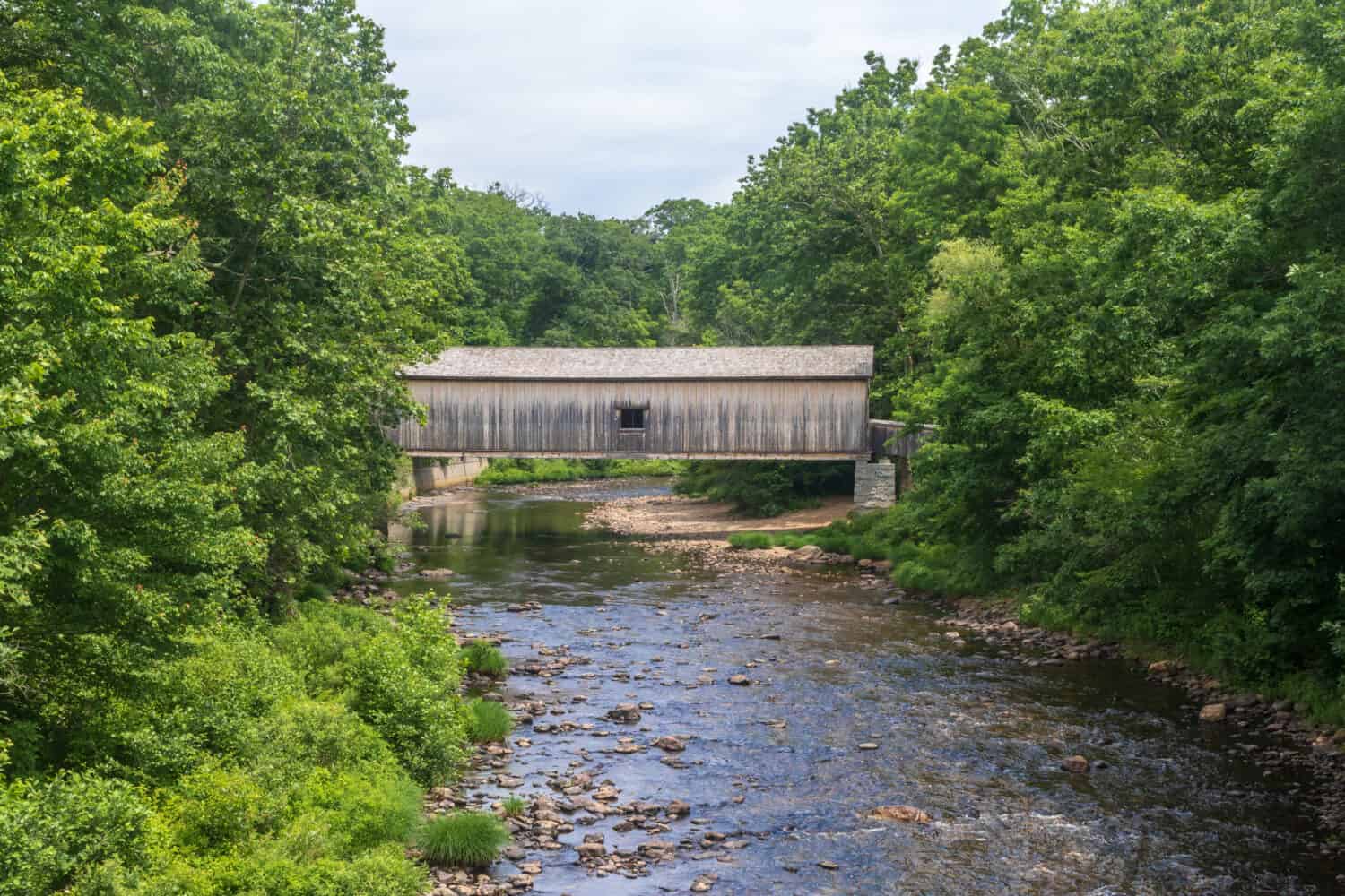 Salmon River flowing beneath the Comstock Bridge