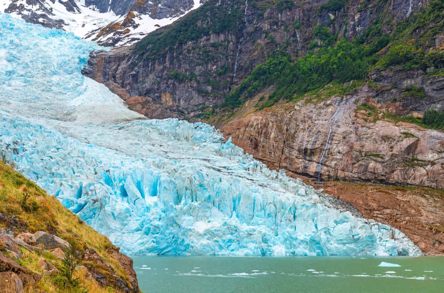 Close up of the Serrano glacier, Bernardo O´Higgins National Park, Patagonia, Chile.