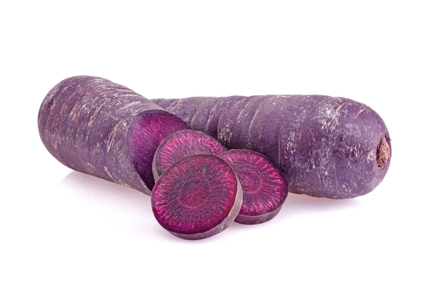 purple carrot isolated on white background