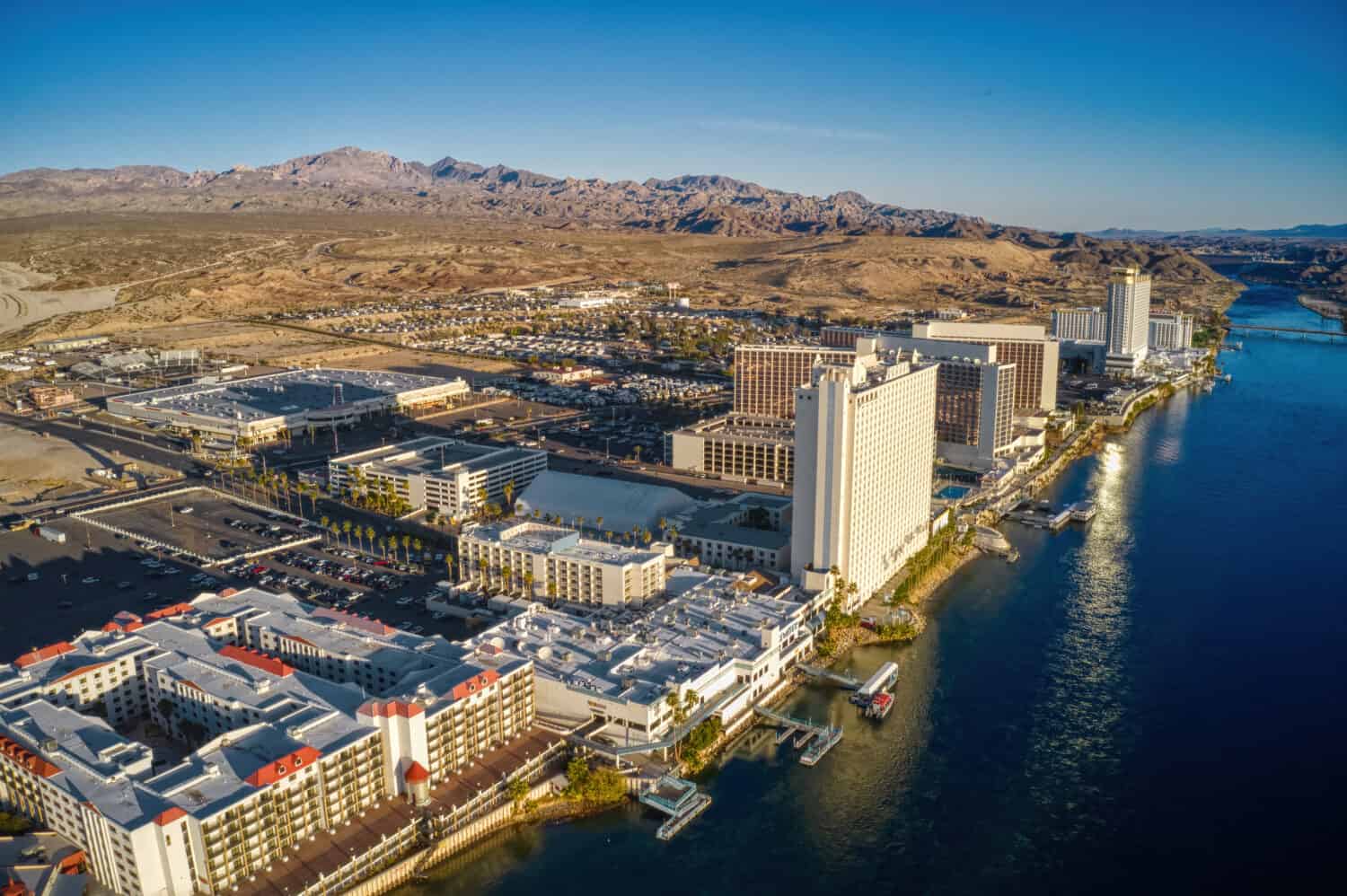 Aerial View of Laughlin, Nevada on the Colorado River