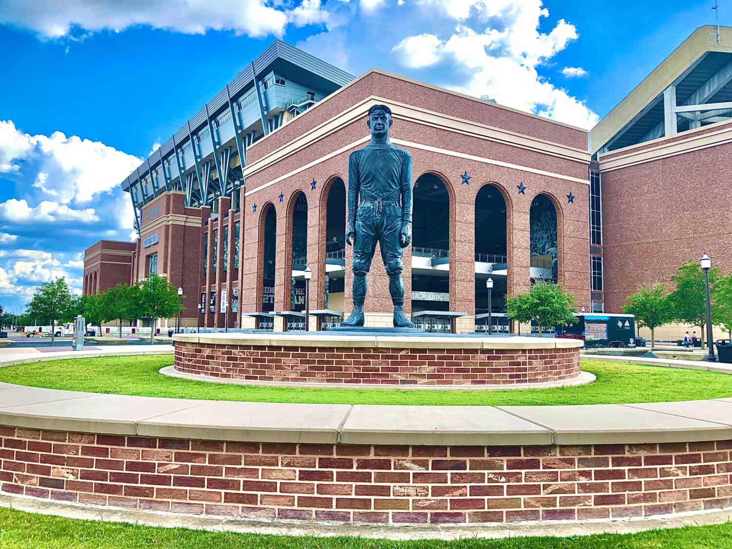 The 12th man statue at Kyle Field, Texas AM University, College Station, Texas