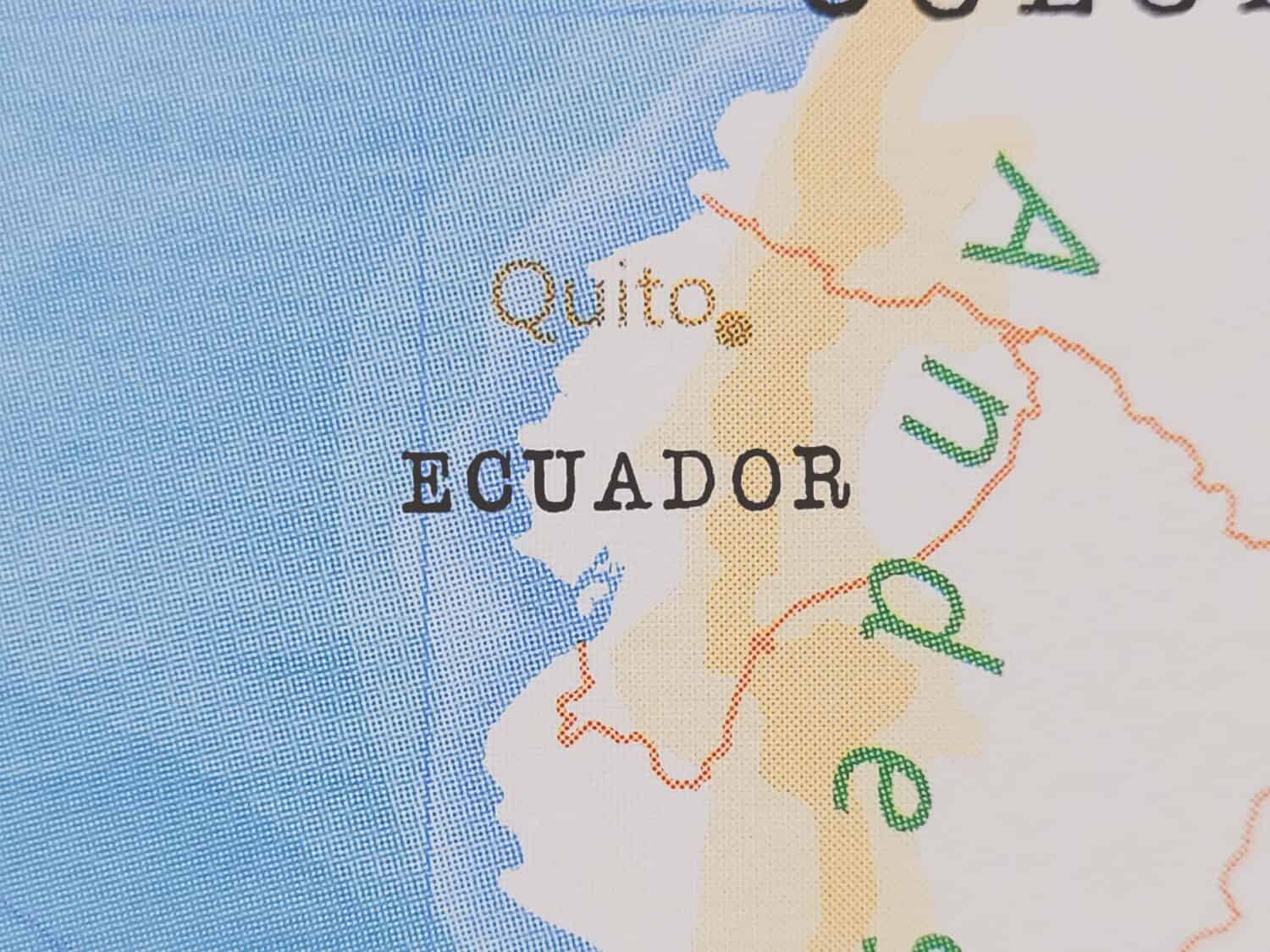 Ecuador in the Realistic World Map