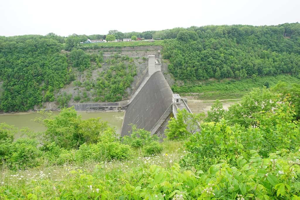 View of the Mount Morris Dam at Letchworth State Park, New York