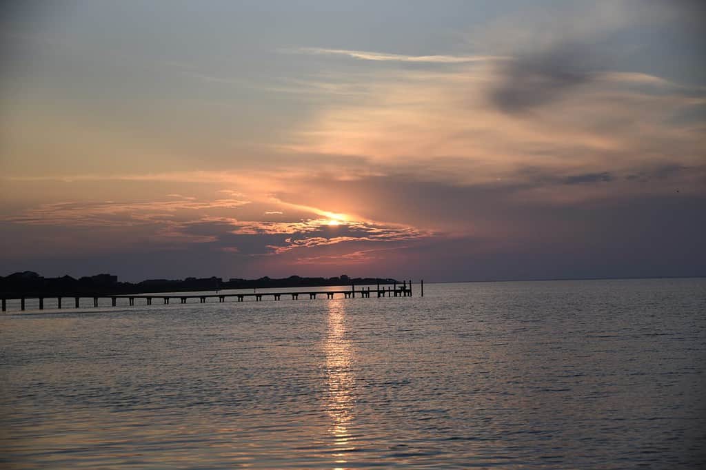 Sunset over the Pamlico Sound on the Outer Banks