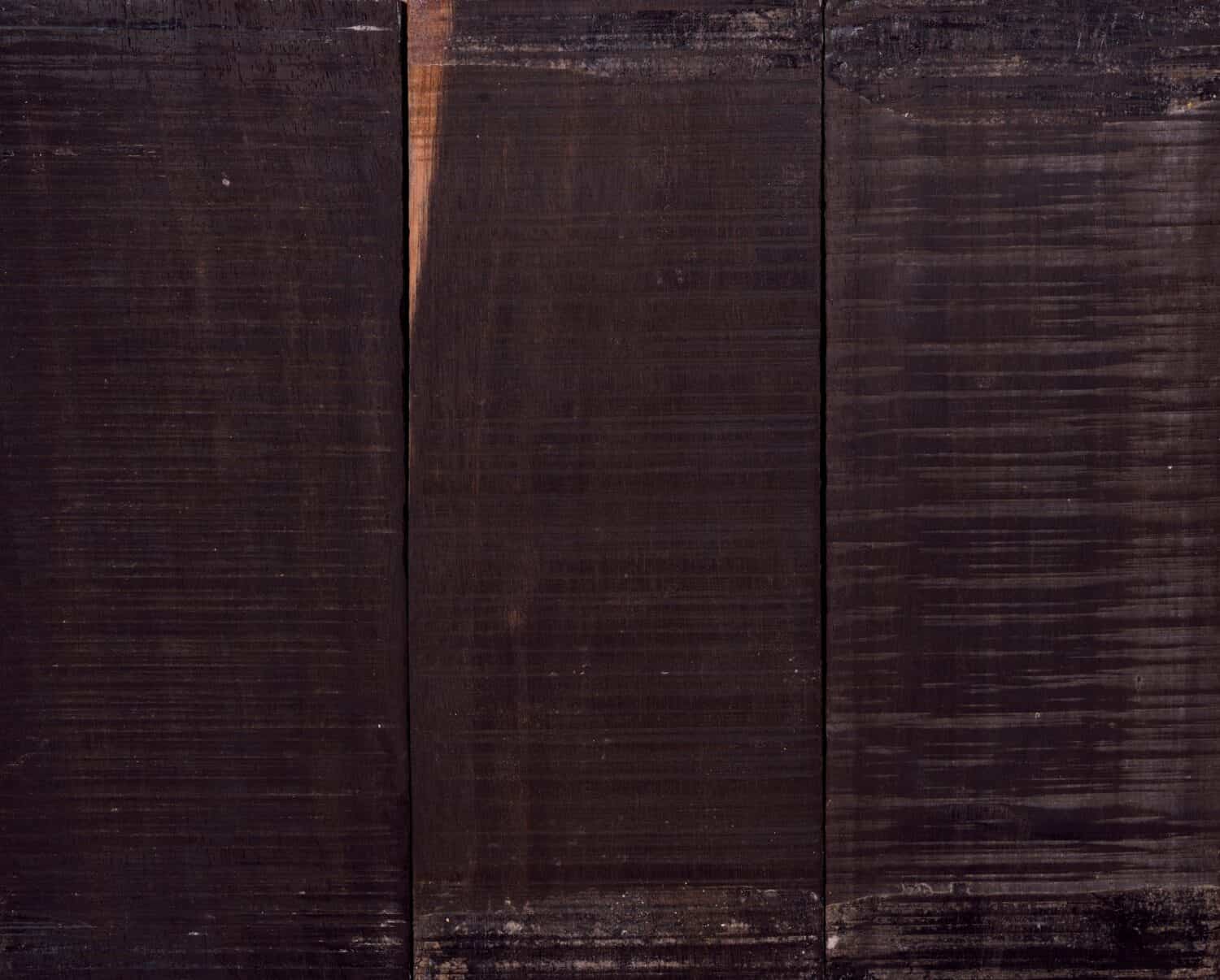 Rought split Ebony from Eastern Africa. The color sample of Diospyros crassiflora hiern are from an FSC Managed Forest and are certified. Ebony is used to make musical instruments and guitars.