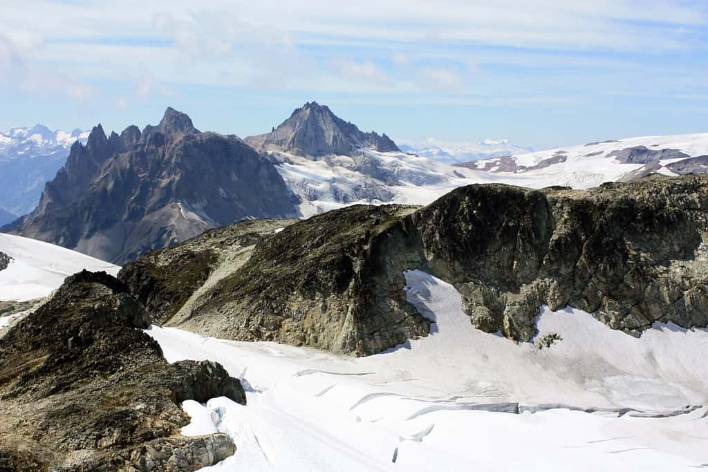 Pyroclastic Peak And Mt. Cayley Viewed From The Top Of Brandywine Mountain (Coast Mountains, British Columbia, Canada)