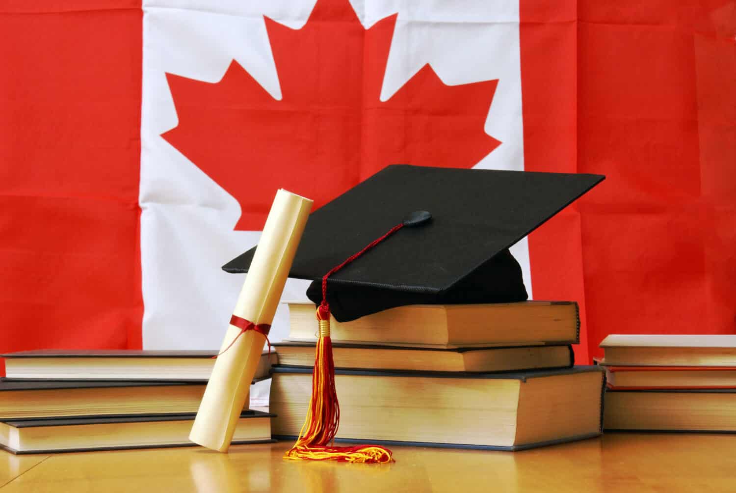 A theme based image of canadian school and education.