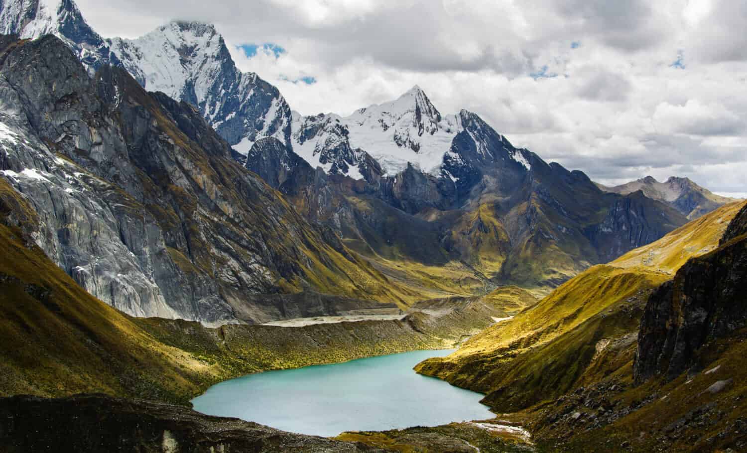 Lake in the Andes, Huayhuach, Peru