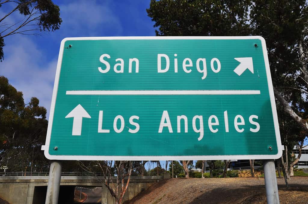 Freeway sign San Diego or Los Angeles