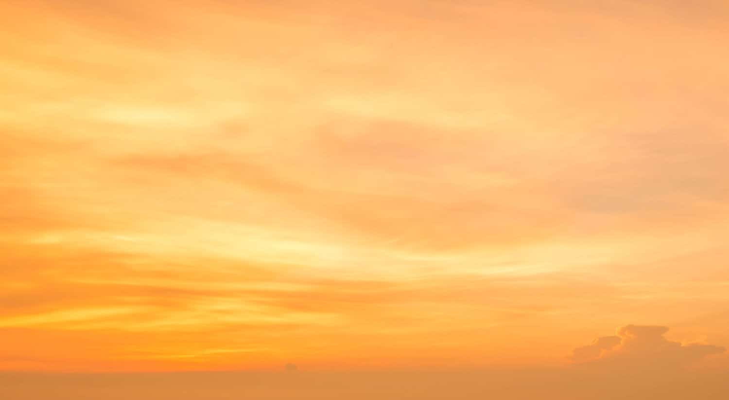 Fiery orange sunset sky. Beautiful sky