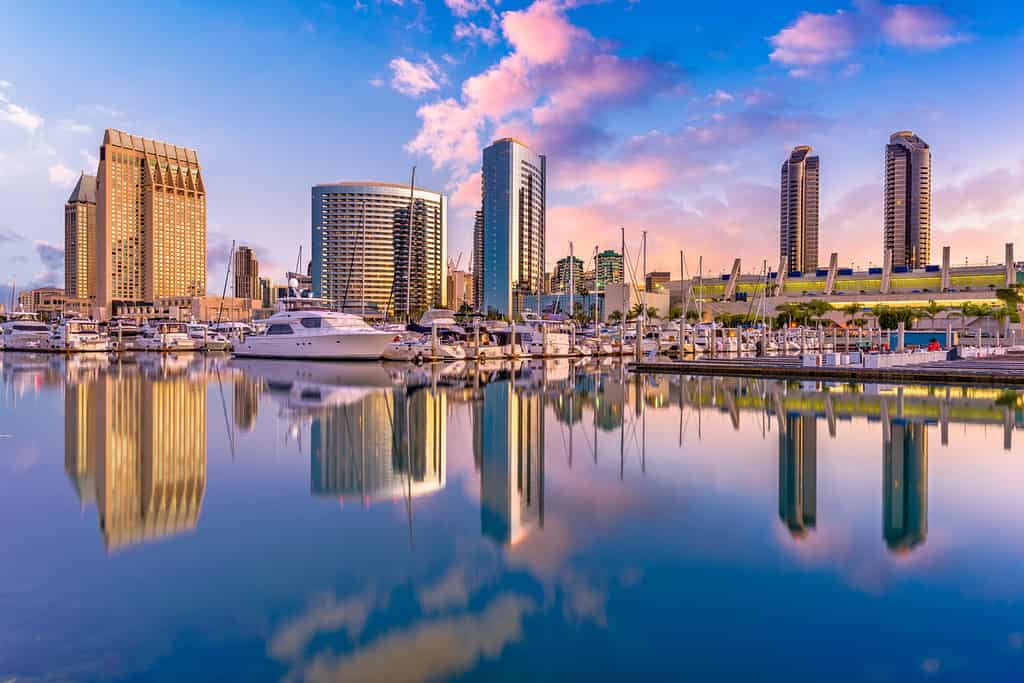 San Diego, California, USA downtown city skyline.