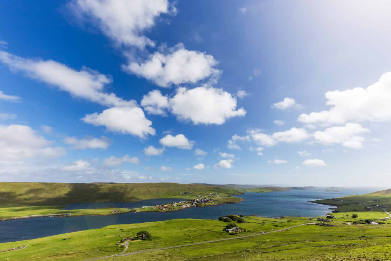 Spectacular landscape of the remote and scenic Shetland Islands