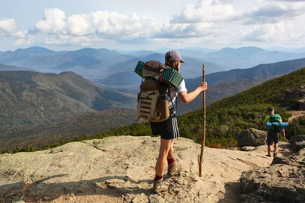 hikers in the mountains of New Hampshire