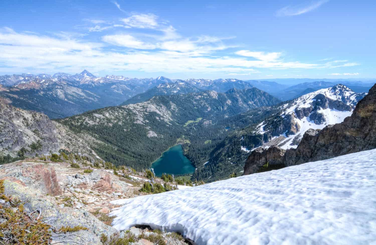 View from the summit of Mt. Daniel in the Alpine Lakes Wilderness, Washington