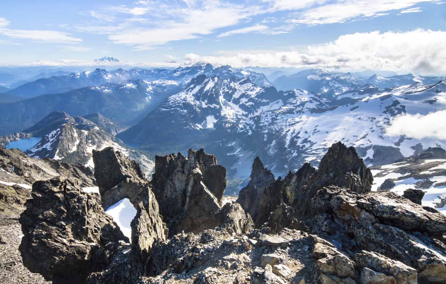 View from the summit of Mt. Daniel in the Alpine Lakes Wilderness, Washington