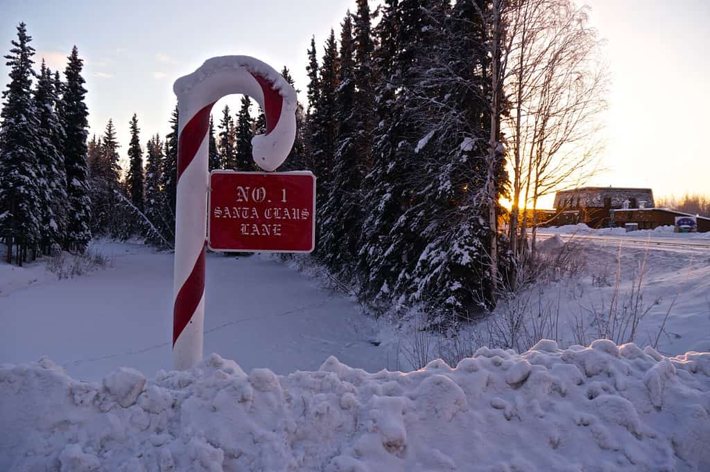 Santa Clause Lane in the North Pole in Alaska