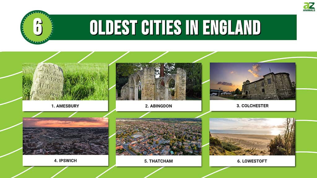 Infographic of 6 Oldest Cities in England