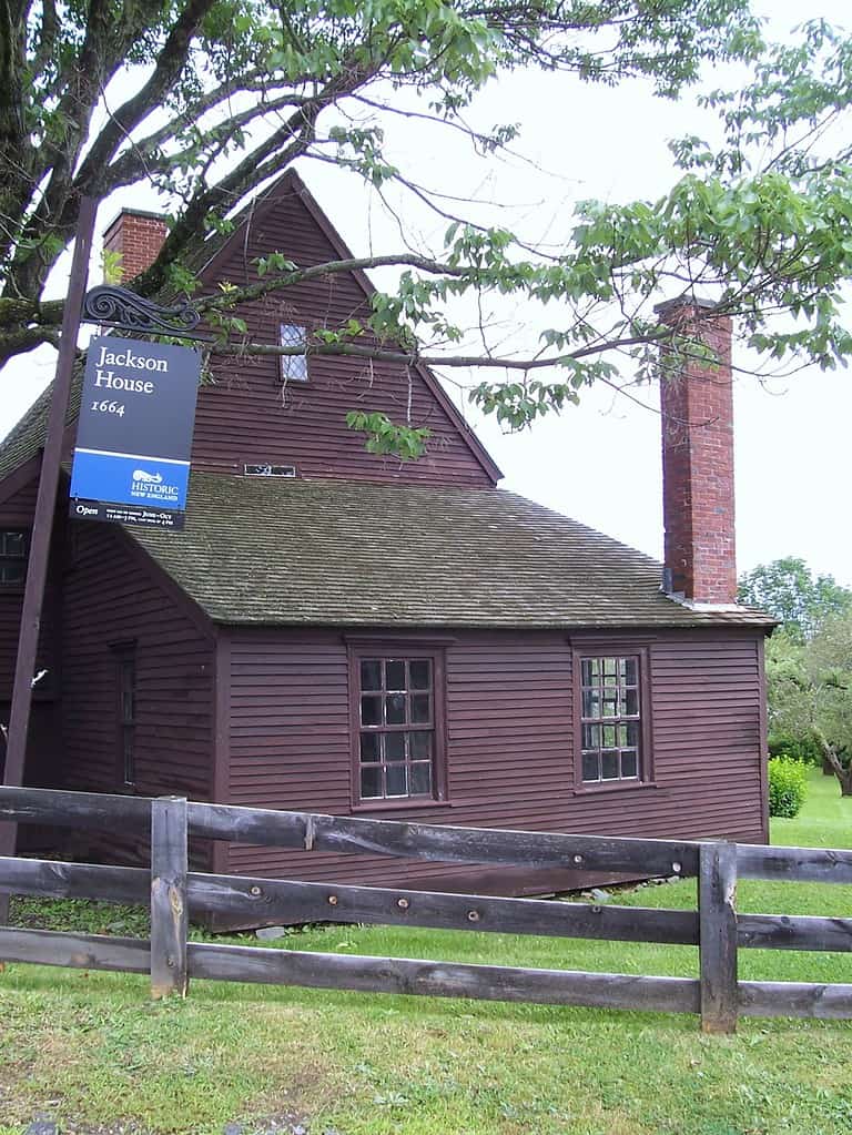 The oldest surviving wood frame house in New Hampshire and Maine was built by Richard Jackson, a woodworker, farmer, and mariner, on his family's 25-acre plot.