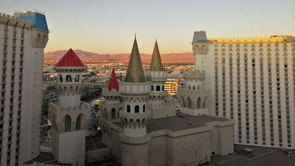 View of Excalibur Hotel & Casino, Las Vegas from a hotel room on property
