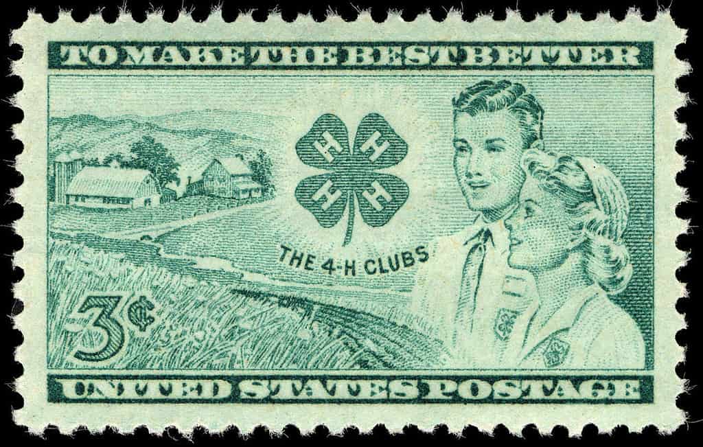 $-H club 3 cent postage stamp 