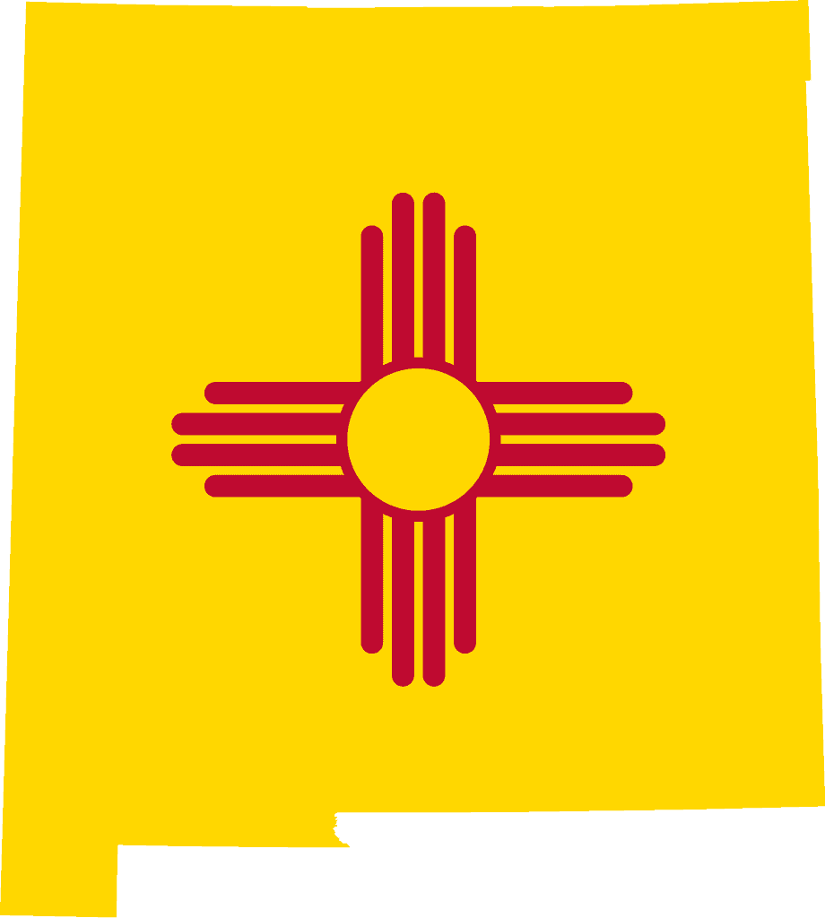 New Mexico flag map