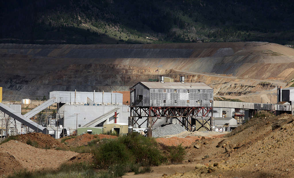 Mine Operation Buildings At The Base Of A Quarry In Butte Montana