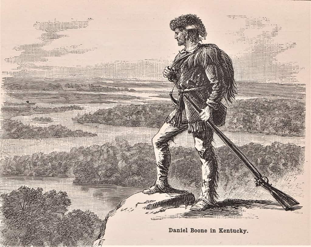 Daniel Boone, American Pioneer, an Illustrated Scene