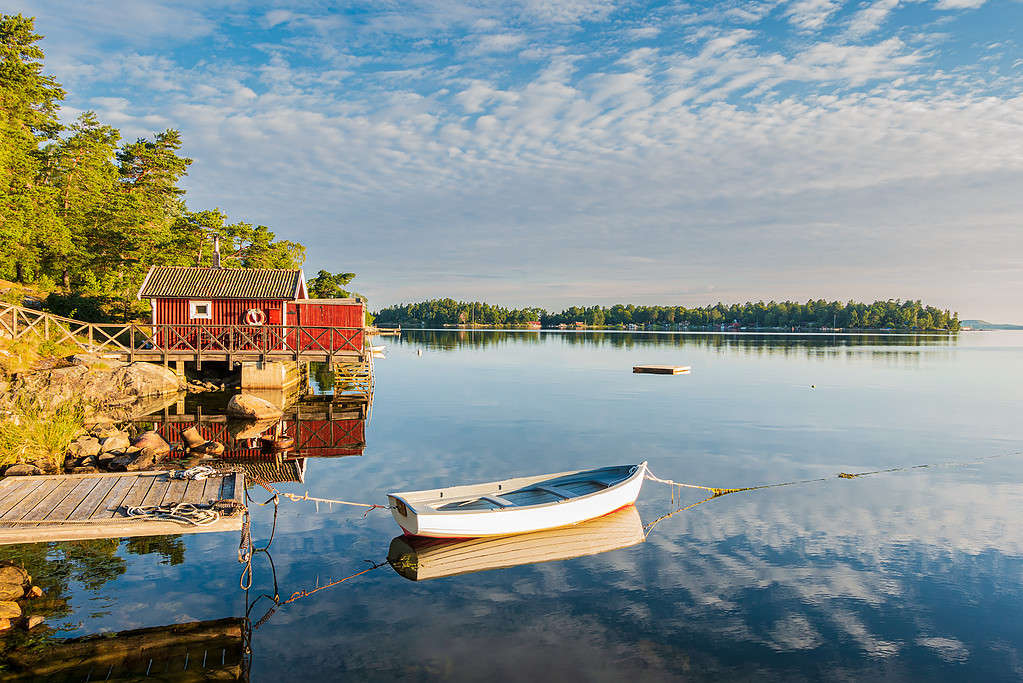 Archipelago on the Baltic Sea coast in Sweden