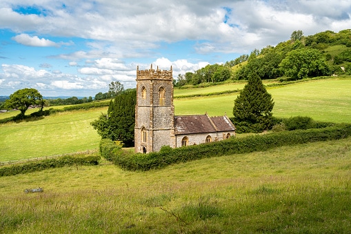 Parish church of St Mary in Batcombe, Dorset county